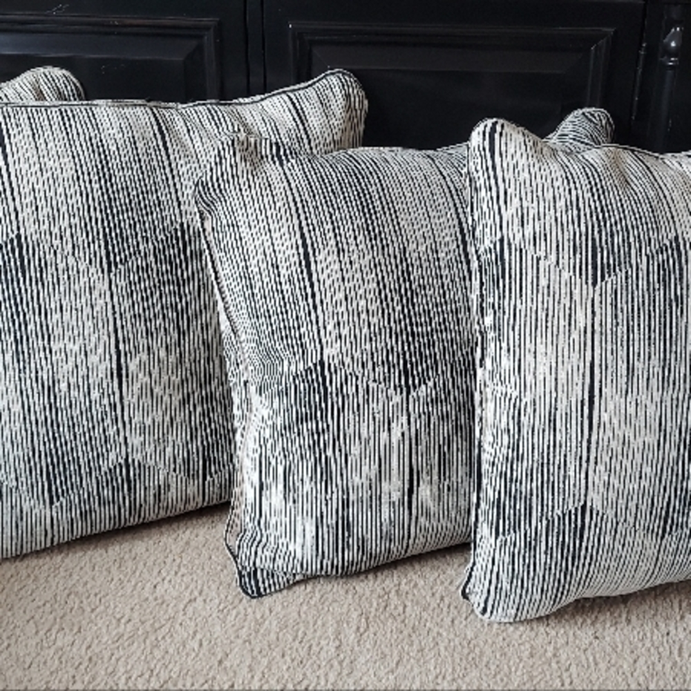 Elegant Black and White Accent Pillows